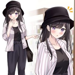 This is a pixiv picture whose title is 「偶然ですね、会えてうれしいです」.