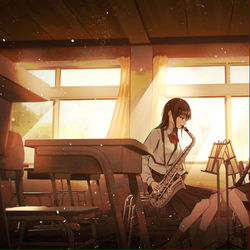 This is a pixiv picture whose title is 君にはなれない.