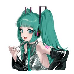 This is a pixiv picture whose title is ぱっつんミク.