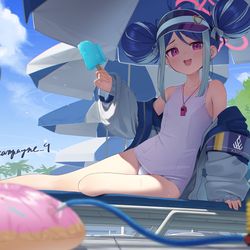 This is a pixiv picture whose title is 「まだ～？」.