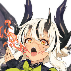 This is a pixiv picture whose title is 竜人ちゃん.