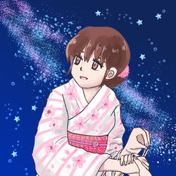 This is a pixiv picture whose title is ⭐️夢の星空デート⭐️.