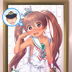 This is a pixiv picture whose title is 提督inリベ『のど仏・・・ない！ほっぺ・・・痛い！夢じゃない！』.