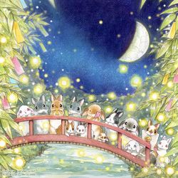This is a pixiv picture whose title is うさぎさんの七夕🎋.