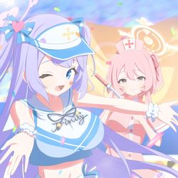 This is a pixiv picture whose title is ふれー！！！😉💜🏅.