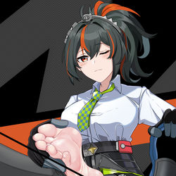This is a pixiv picture whose title is ZZZ-朱鳶（1）.