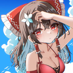 This is a pixiv picture whose title is 霊夢.