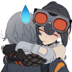This is a pixiv picture whose title is 抱きつき.