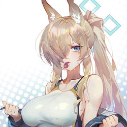This is a pixiv picture whose title is ブルアカ 尾刃 カンナ.