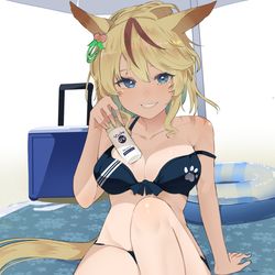 This is a pixiv picture whose title is ユニャンコ号水着.