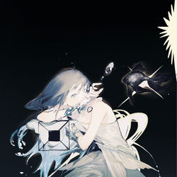 This is a pixiv picture whose title is 涙と小惑星.
