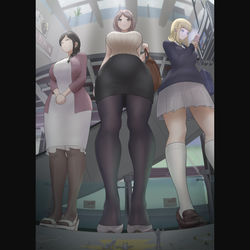 This is a pixiv picture whose title is 地铁站台的日常(*残酷描写注意.