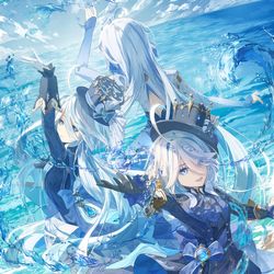 This is a pixiv picture whose title is 芙宁娜.