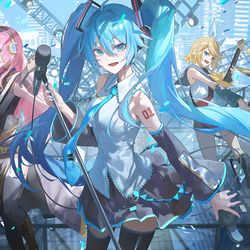This is a pixiv picture whose title is Miku.