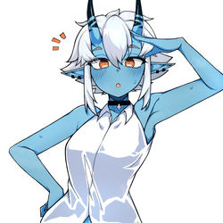 This is a pixiv picture whose title is 蒼角.