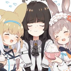This is a pixiv picture whose title is 我らが(光・闇・米).