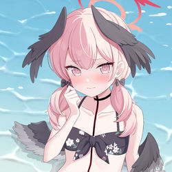 This is a pixiv picture whose title is 水着コハル.