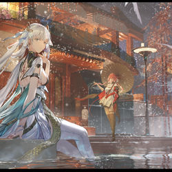 This is a pixiv picture whose title is -停影霄山-.