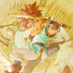 This is a pixiv picture whose title is crono クロノ(クロノトリガー).