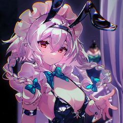 This is a pixiv picture whose title is 咲夜.