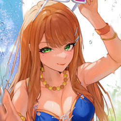This is a pixiv picture whose title is キミとセミブルー.