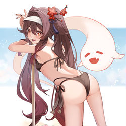 This is a pixiv picture whose title is 水着胡桃.