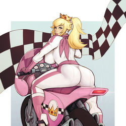 This is a pixiv picture whose title is Peach biker.