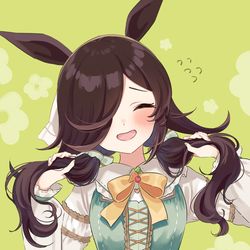 This is a pixiv picture whose title is 新衣装ライス.