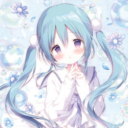 This is a pixiv picture whose title is ふわり💠🫧.