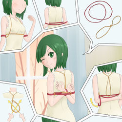 This is a pixiv picture whose title is 自縛の一つの方法.