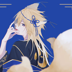 This is a pixiv picture whose title is 金狐.