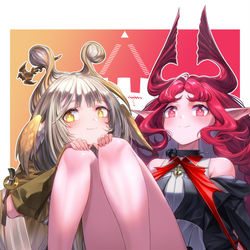 This is a pixiv picture whose title is 妮芙&小满 ニンフ&シャオマン Nymph&Grain Bud.
