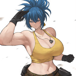 This is a pixiv picture whose title is Leona Heidern.