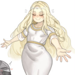 This is a pixiv picture whose title is Miquella charm💛💦.