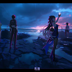This is a pixiv picture whose title is Ebbe und Flut lautlos -潮 落 无 声-.