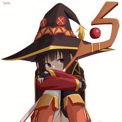This is a pixiv picture whose title is パンチラめぐみん.