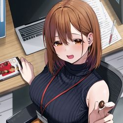 This is a pixiv picture whose title is 「一個あげる❤︎」.