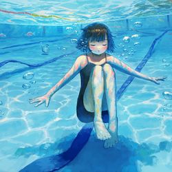 This is a pixiv picture whose title is プール.