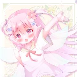 This is a pixiv picture whose title is ピンク髪のエルフちゃん.