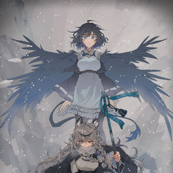 This is a pixiv picture whose title is 神巫女録.