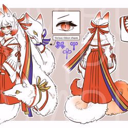 This is a pixiv picture whose title is 【Skeb】管狐×メデューサ娘🦊.