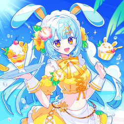 This is a pixiv picture whose title is 夏兎.