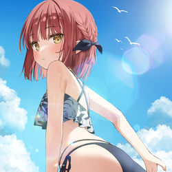 This is a pixiv picture whose title is (食い込む...).