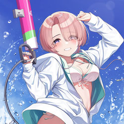 This is a pixiv picture whose title is セミブルーな有村麻央.