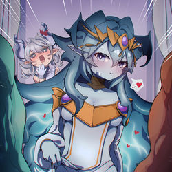 This is a pixiv picture whose title is 白銀の城の霊王.