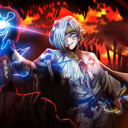 This is a pixiv picture whose title is 쥐는자 크로머.