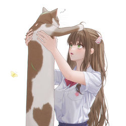 This is a pixiv picture whose title is Long cat🐈.