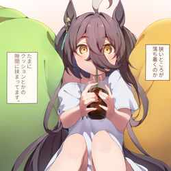 This is a pixiv picture whose title is カフェさんは猫っぽいのでたまに隙間に挟まってる.
