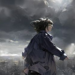 This is a pixiv picture whose title is 岚.