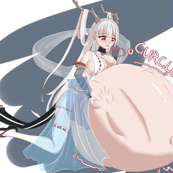 This is a pixiv picture whose title is 冒失的龙巫女.